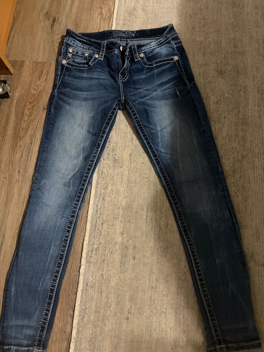 Miss Me Dark Blue Skinny Jeans